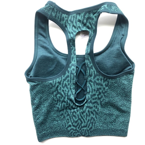 Gymshark S/M Adapt Animal Cycling Shorts & Seamless Crop Tank Top Set - Picture 3 of 7